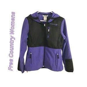 Women’s Free Country Hooded Fleece Jacket Size Small Women’s